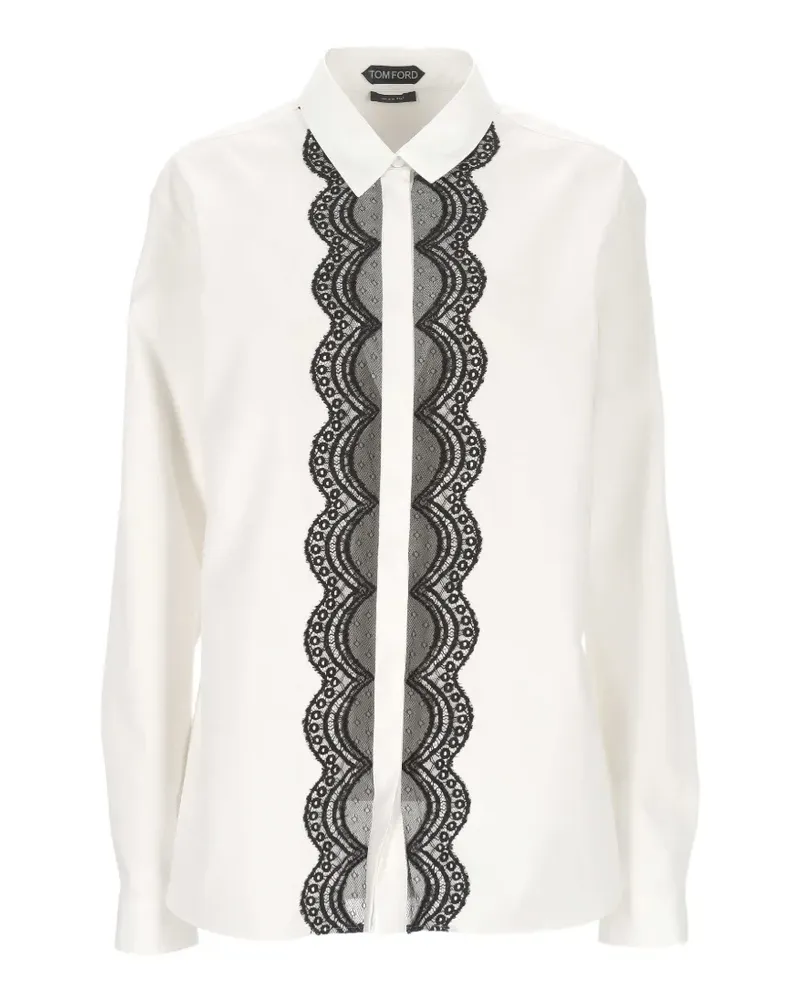 Tom Ford lace-detail shirt - Weiß Weiß