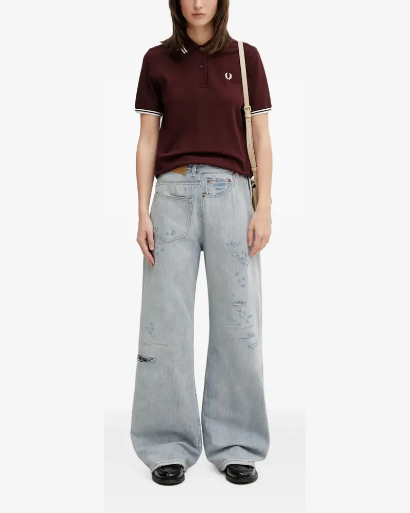 Fred Perry tipped piqué polo shirt - Rot Rot
