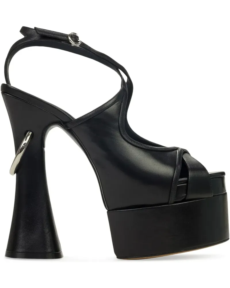Lanvin Plateau-Sandalen mit Ringdetail 105mm - Schwarz Schwarz