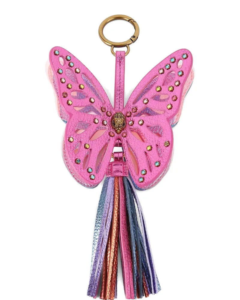 Kurt Geiger butterfly tassel bag charm - Rosa Rosa