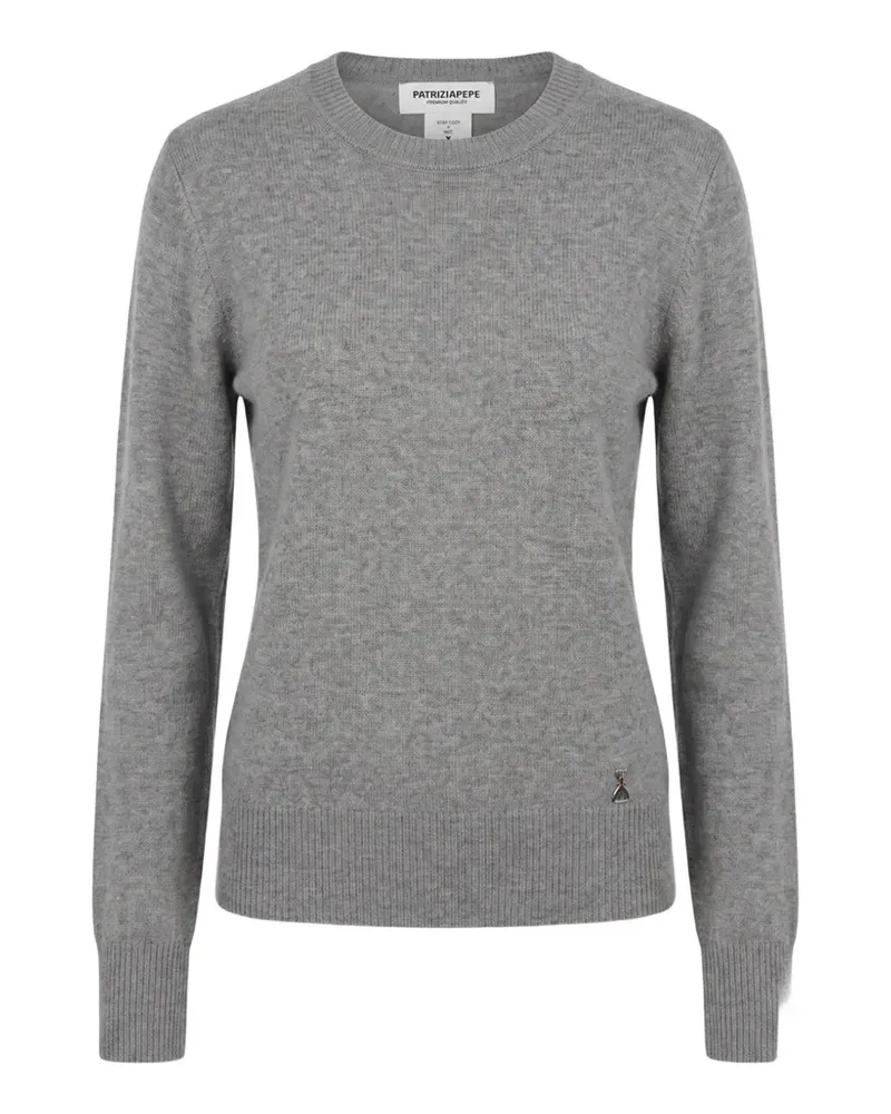 Patrizia Pepe Kaschmirpullover mit rundem Ausschnitt - Grau Grau