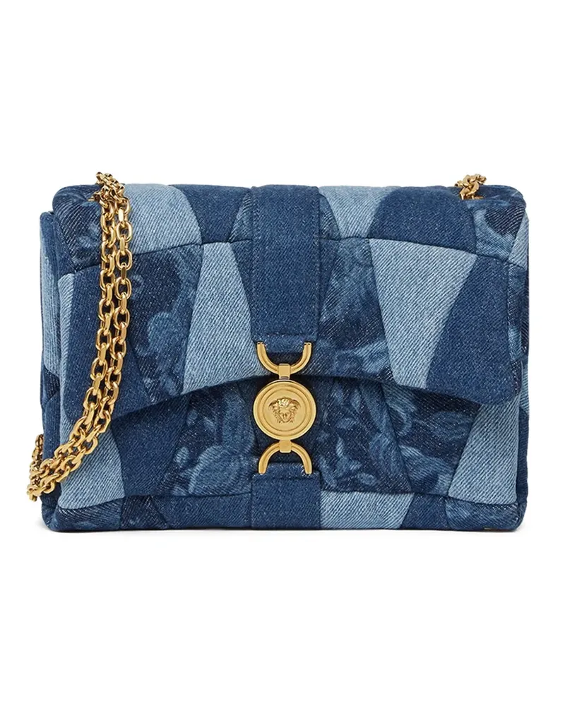 Versace Gesteppte Kleio Jeans-Schultertasche - Blau Blau
