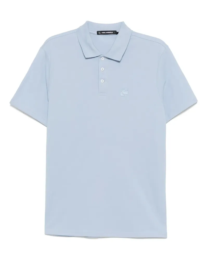 Karl Lagerfeld Kameo Logo Pique Poloshirt - Blau Blau