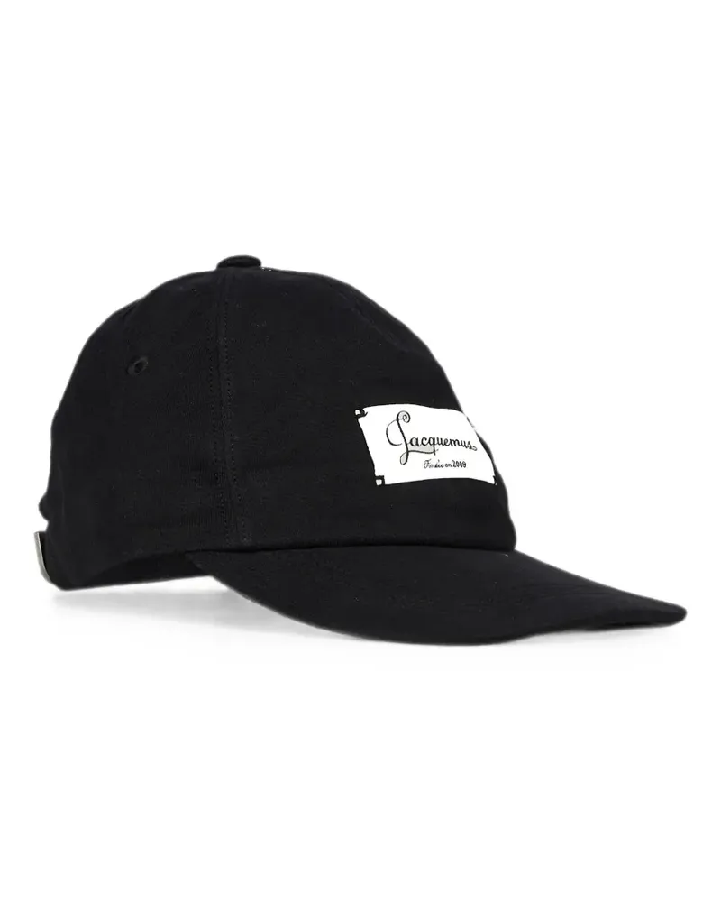 Jacquemus logo-patch baseball cap - Schwarz Schwarz