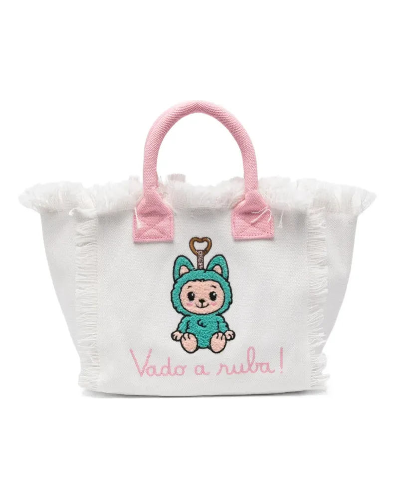 MC2 Saint Barth Colette fringed embroidered tote bag - Weiß Weiß