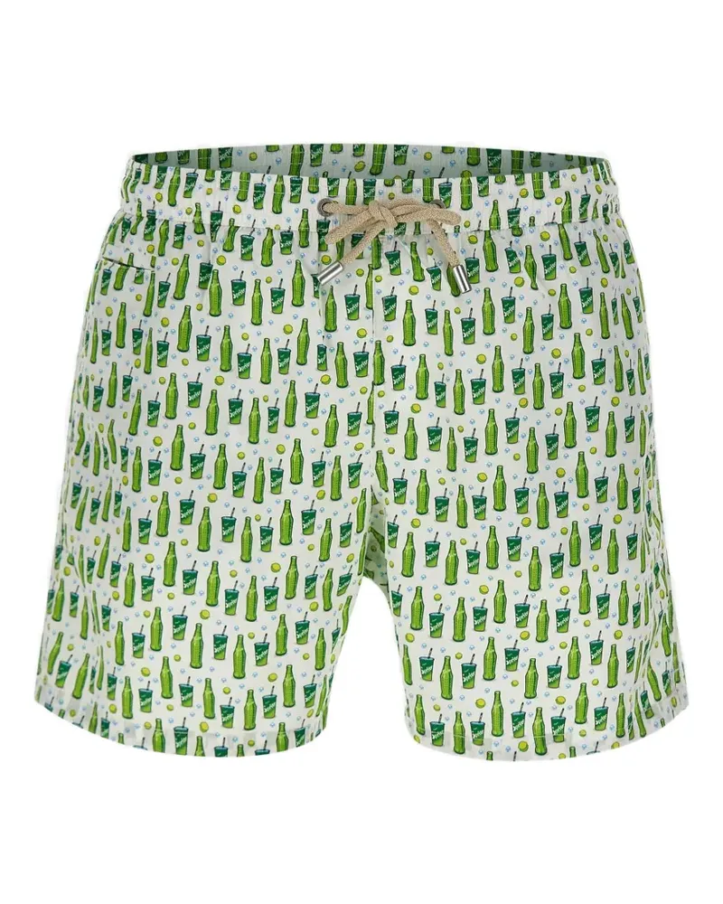 MC2 Saint Barth Lighting graphic-print swim shorts - Weiß Weiß