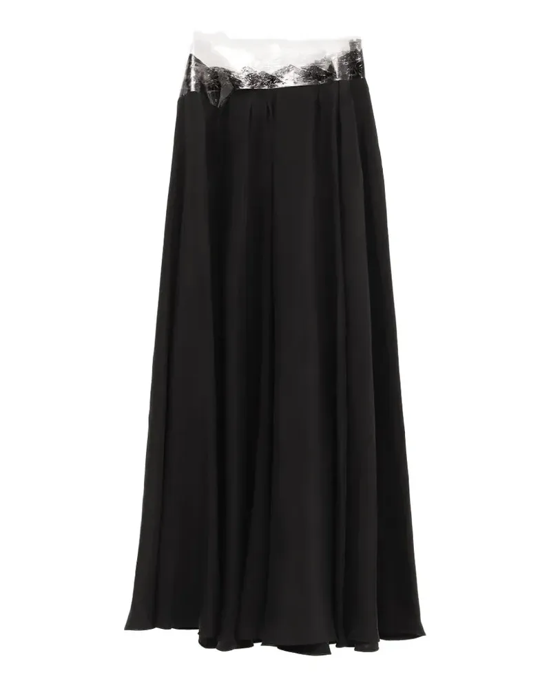 Maison Margiela lace-trim pleated skirt - Schwarz Schwarz