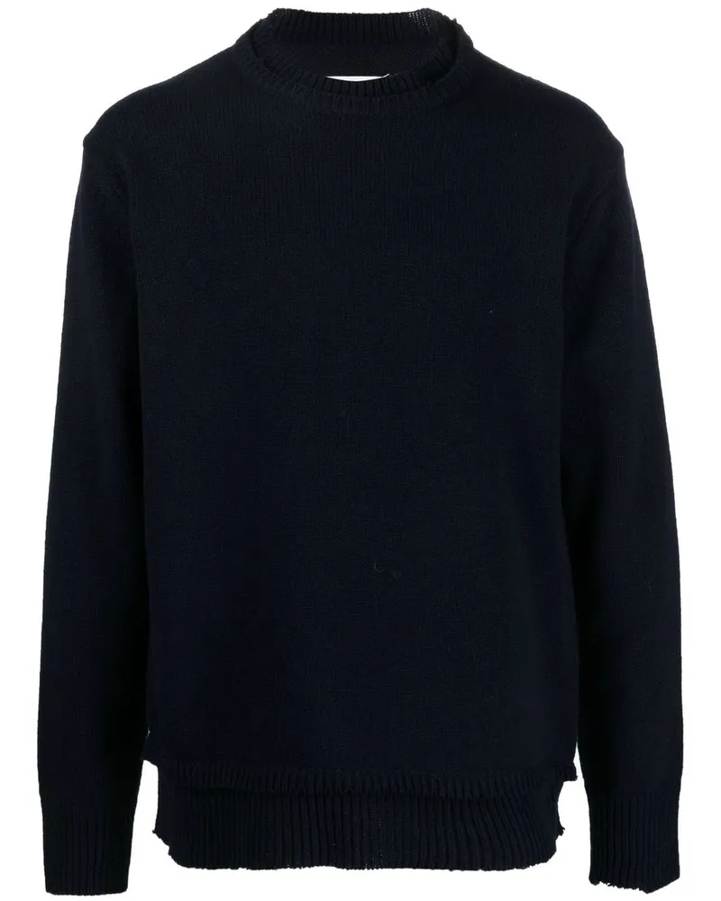 Maison Margiela Pullover mit Ellenbogen-Patches - Blau Blau
