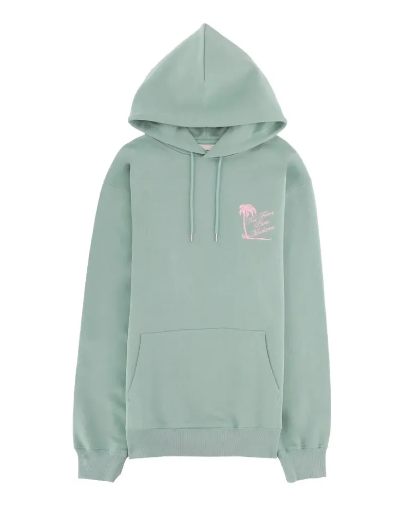 Drôle de Monsieur graphic-print hoodie - Grün Grün