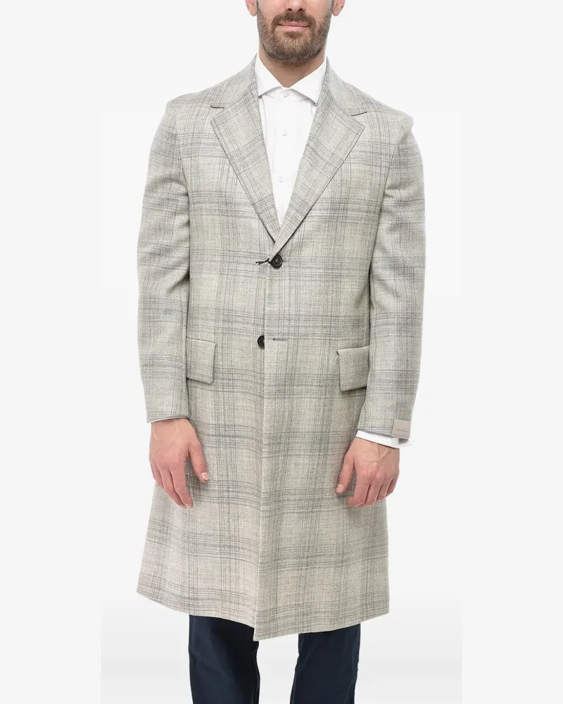 Corneliani Circle District check coat - Grau Grau