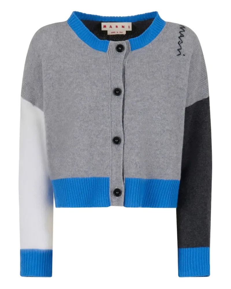 Marni Cropped-Cardigan in Colour-Block-Optik - BLN38 INOX Bln38