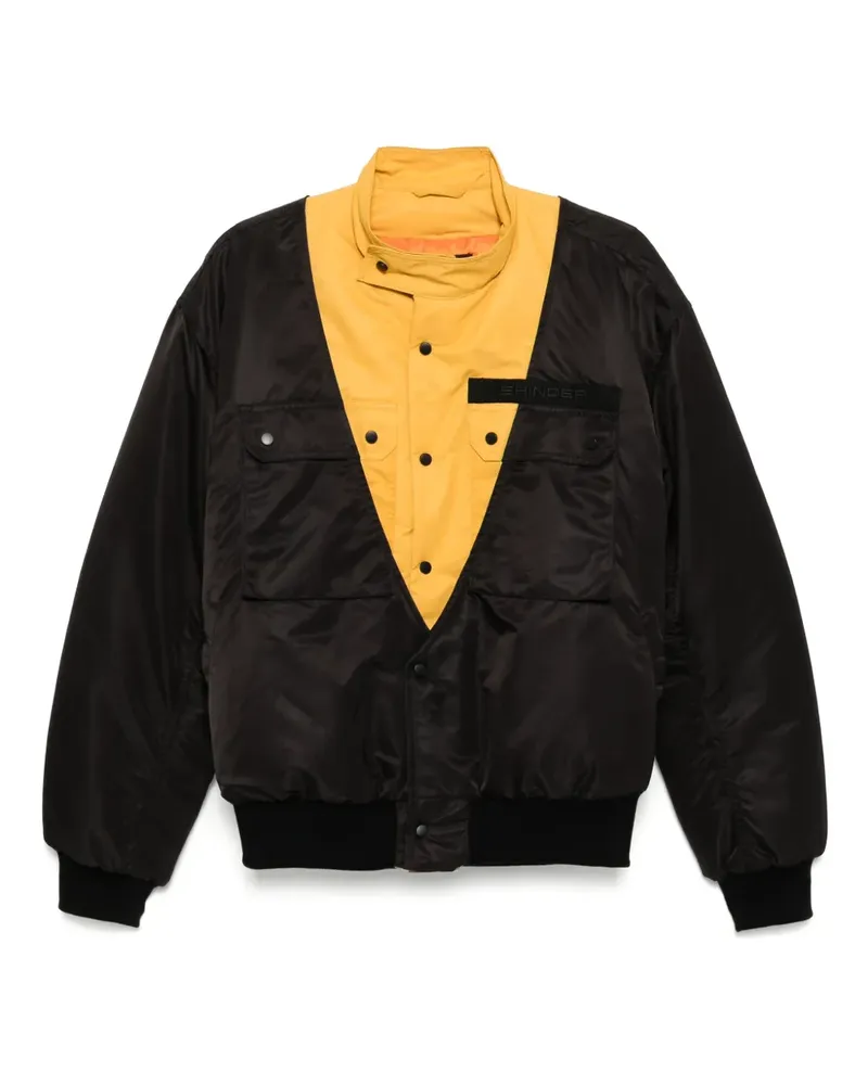 Olly Shinder Bomberjacke im Hybrid-Design - Schwarz Schwarz