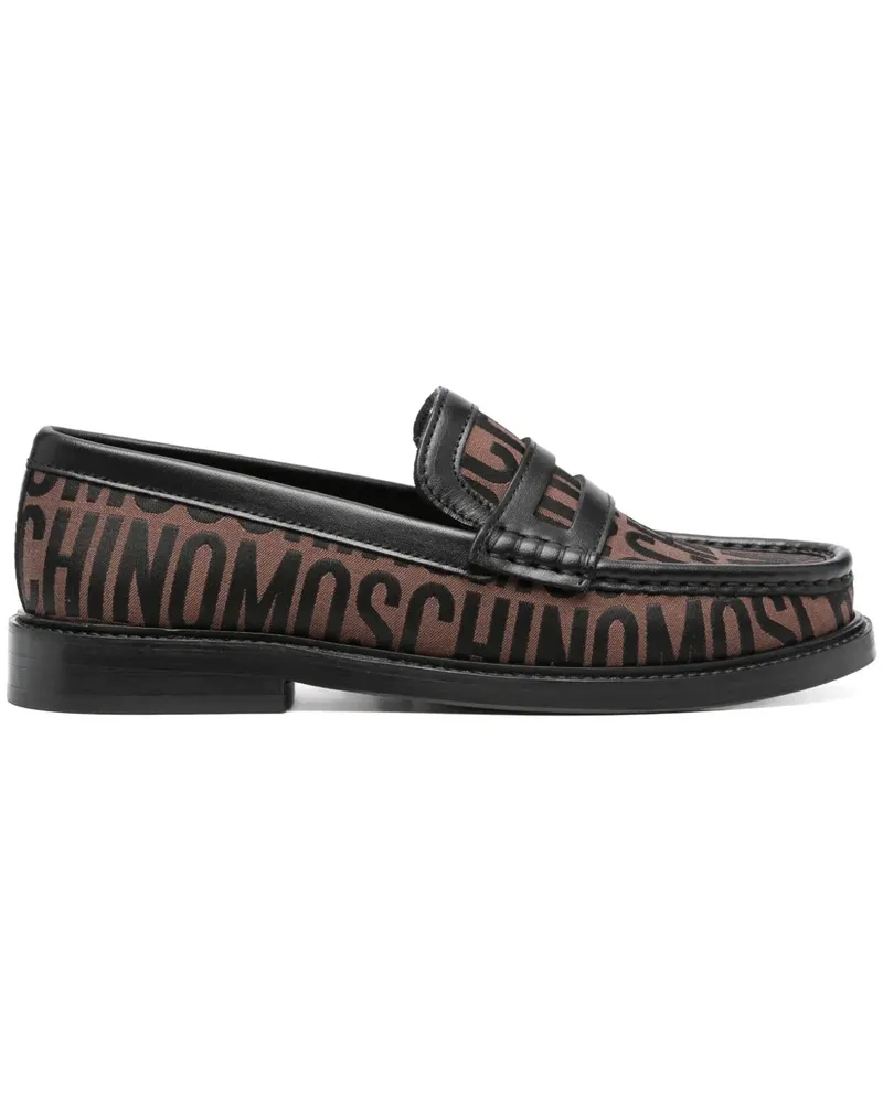Moschino Loafer mit Logo - Braun Braun