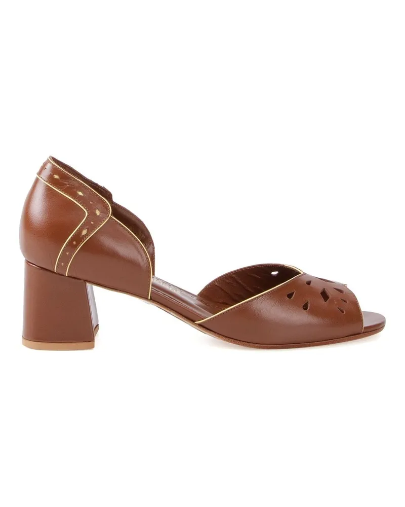 Sarah Chofakian Pumps mit Blockabsatz - Braun Braun
