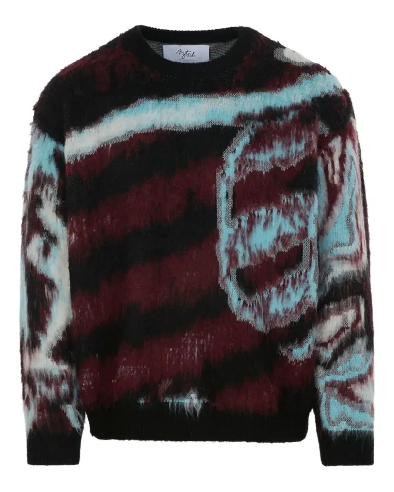 Aztech Mountain futuristic crew sweater - Rot Rot