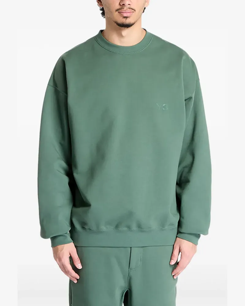 Y-3 Sweatshirt mit Logo-Stickerei - Grün Grün