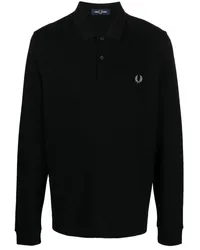 Fred Perry Poloshirt mit Wappen Schwarz