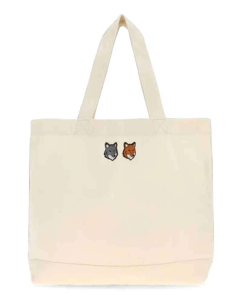 Kitsuné Double Fox Head tote bag - Nude Nude