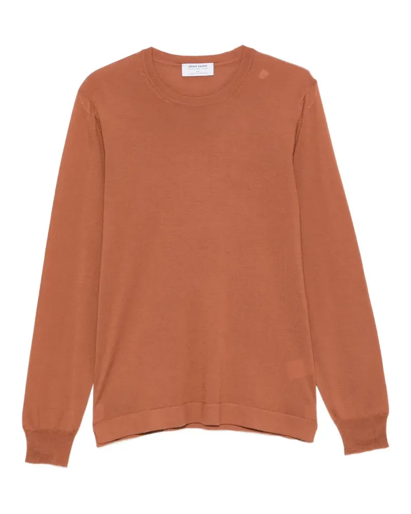 Gran Sasso crew-neck long-sleeve sweater - Orange Orange