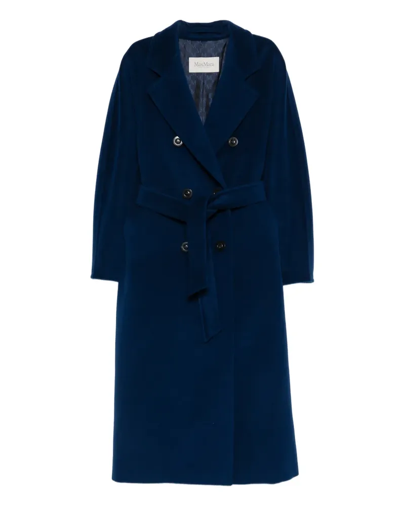 Max Mara buttoned belted double-breasted coat - Blau Blau