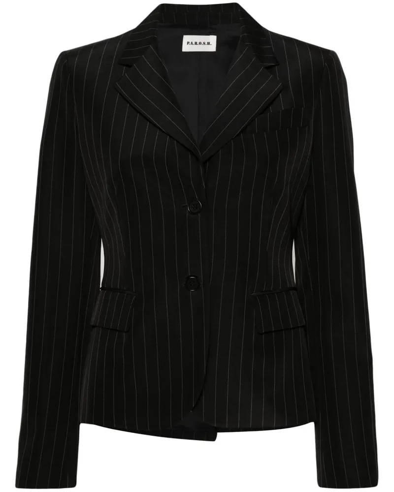 P.A.R.O.S.H. P.A.R.O H. Blazer mit Nadelstreifen Schwarz