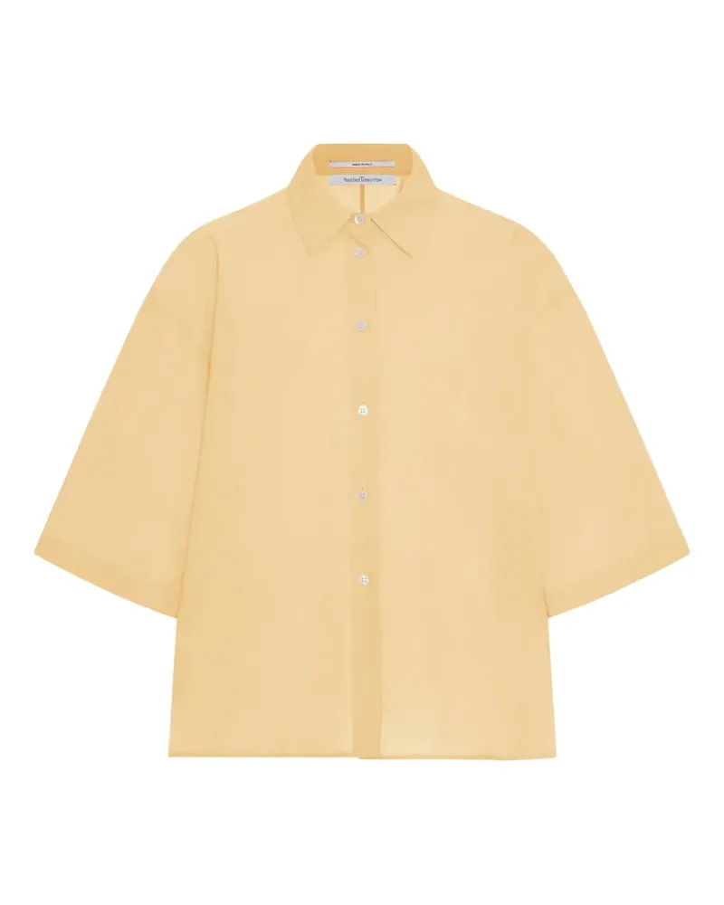 Another Tomorrow short-sleeve voile shirt - Orange Orange