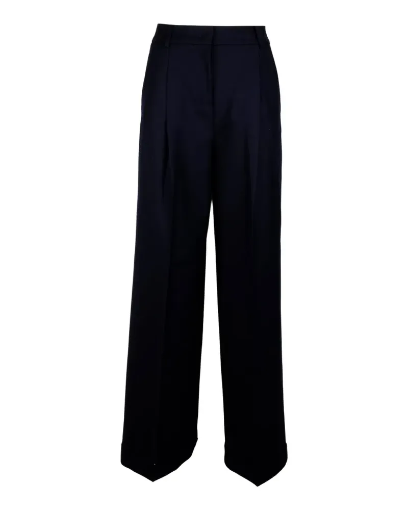 VIA MASINI 80 Wide-Leg-Hose mit Bundfalten - Blau Blau