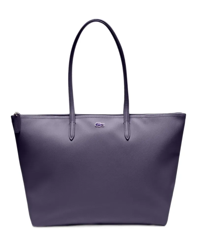 Lacoste large logo-plaque tote bag - Violett Violett