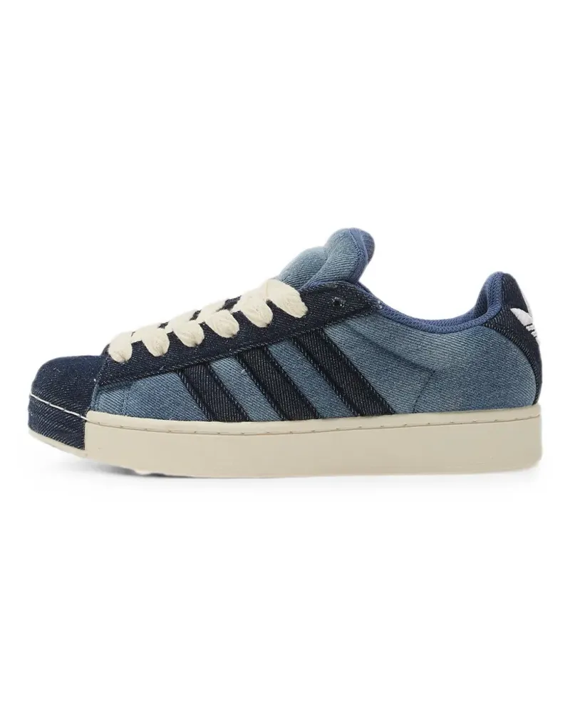 adidas Superstar Sneakers aus Denim - Blau Blau