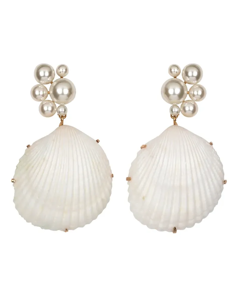 Jennifer Behr Sela shell-pendant earrings - Gold Gold