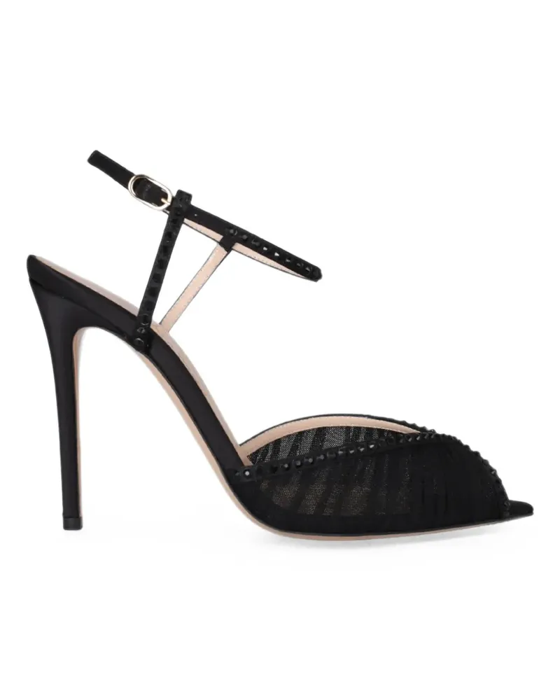 Andrea Wazen Katy Pumps mit Kristallen 105mm - Schwarz Schwarz