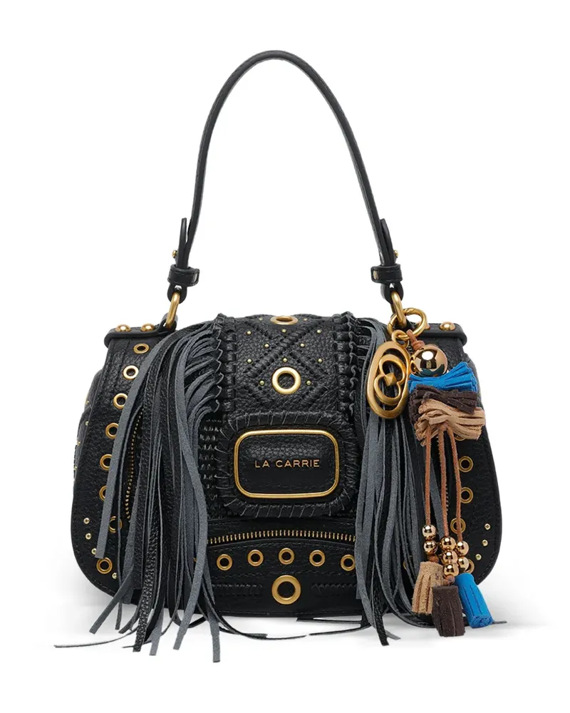 LA CARRIE Jungle fringed handbag - Schwarz Schwarz