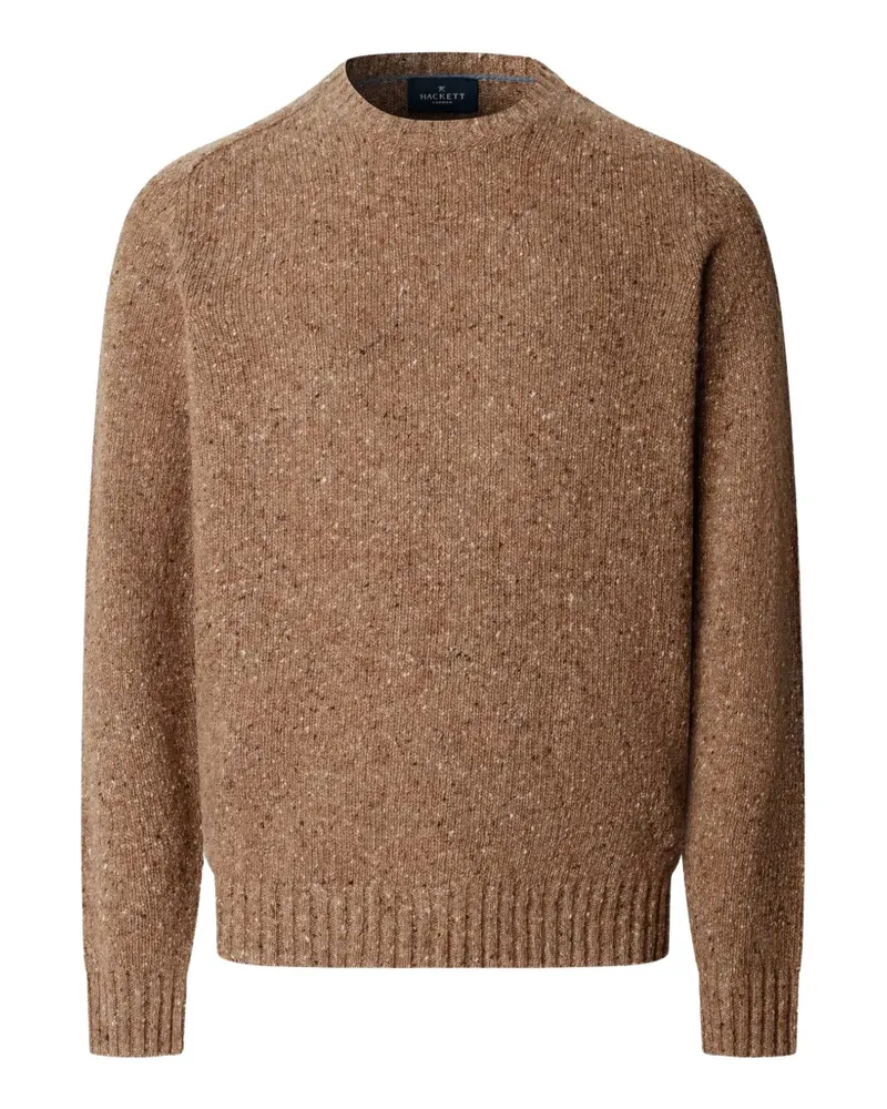 Hackett Donegal Pullover aus Merinowolle - Braun Braun
