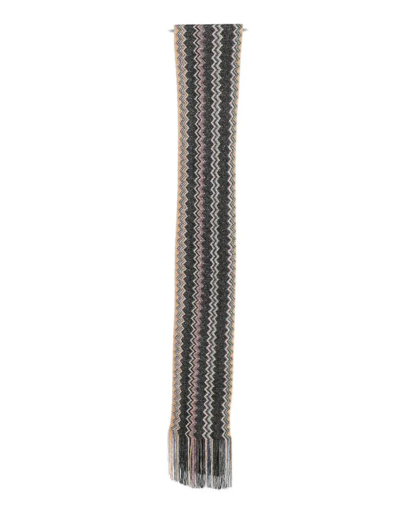 Missoni Schal mit Zickzackmuster - Schwarz Schwarz