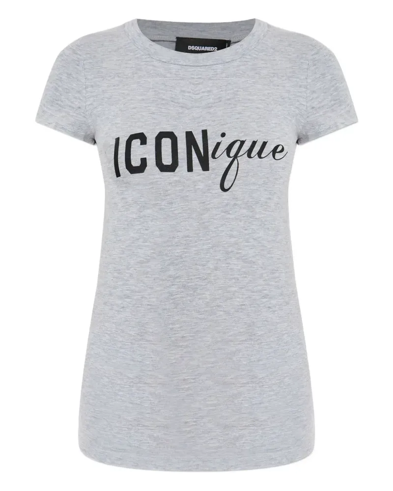 Dsquared2 T-Shirt mit Logo-Print - Grau Grau
