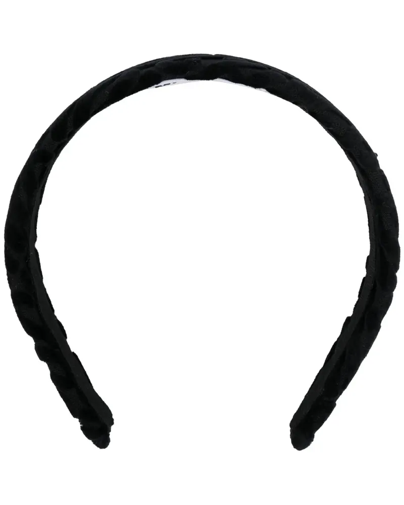 Moschino Texturiertes Haarband - Schwarz Schwarz