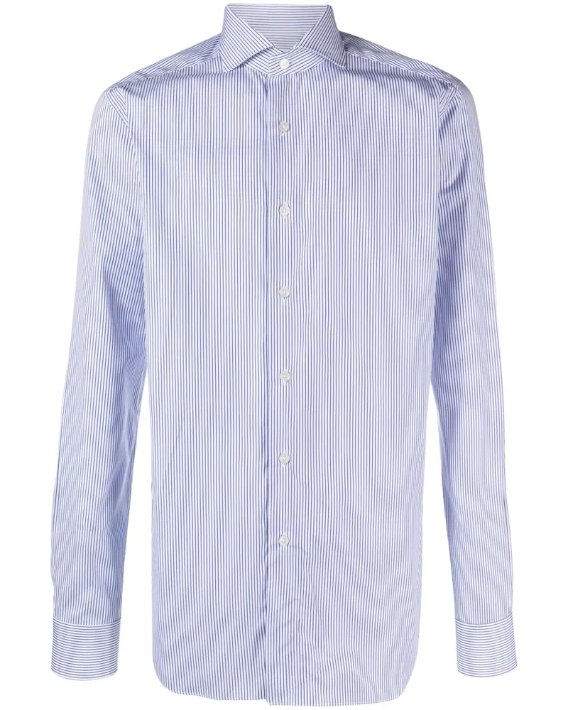 XACUS Hemd mit Nadelstreifen - Blau Blau