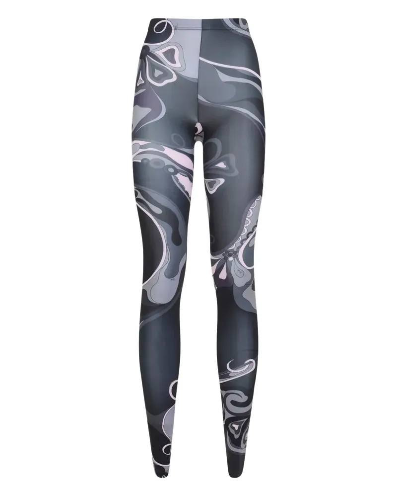 Emilio Pucci swirl-print tights - Schwarz Schwarz