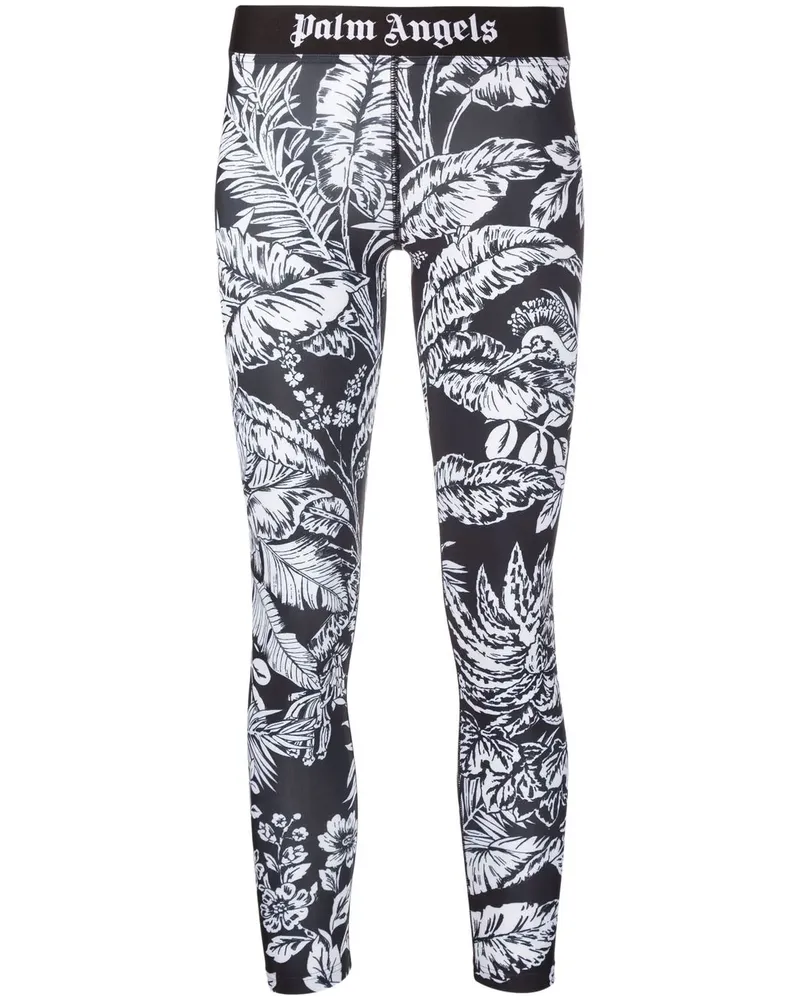 Palm Angels Leggings mit Print - Schwarz Schwarz