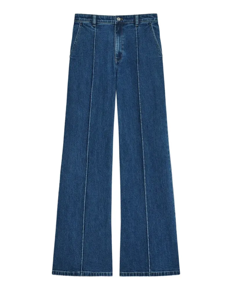 Theory seam-detail wide-leg jeans - Blau Blau