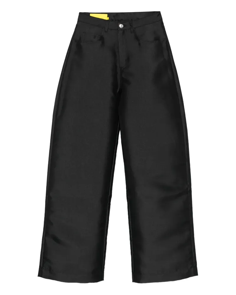 Marques ' Almeida satin trousers - Schwarz Schwarz