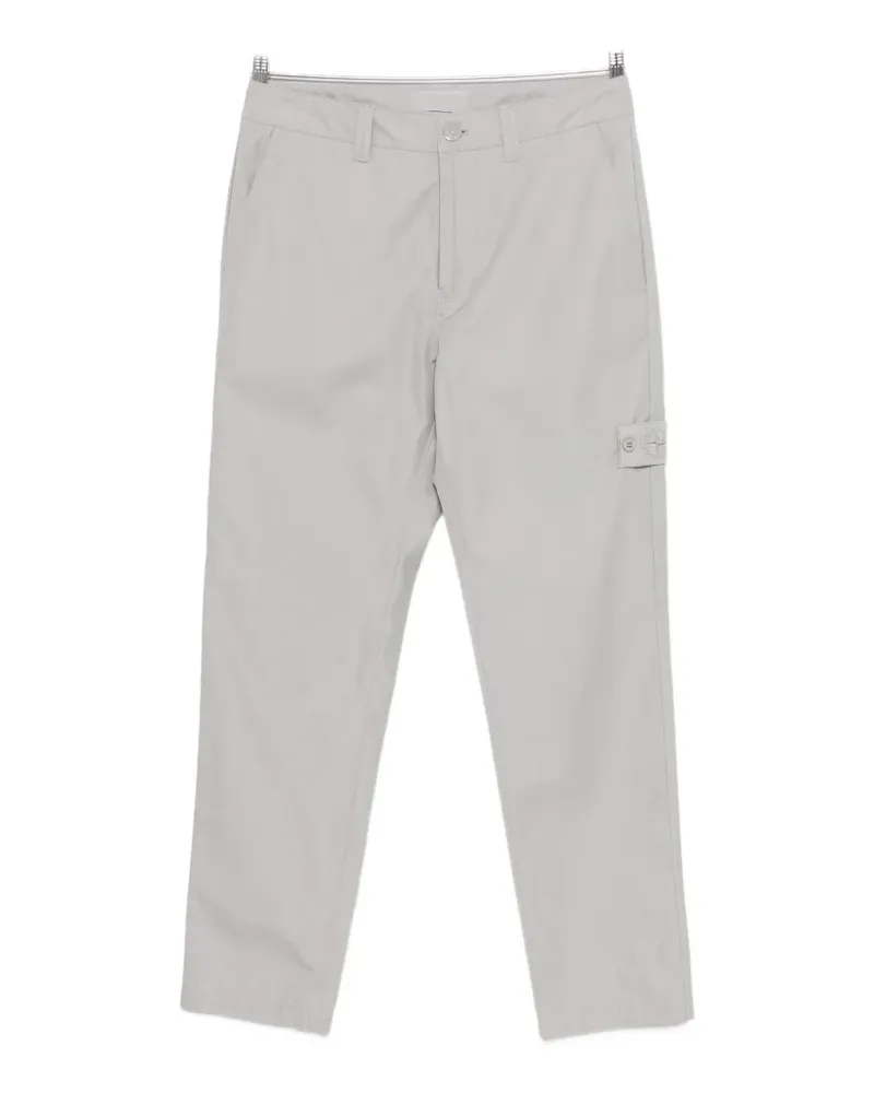 Stone Island logo-patch pocket trousers - Grau Grau
