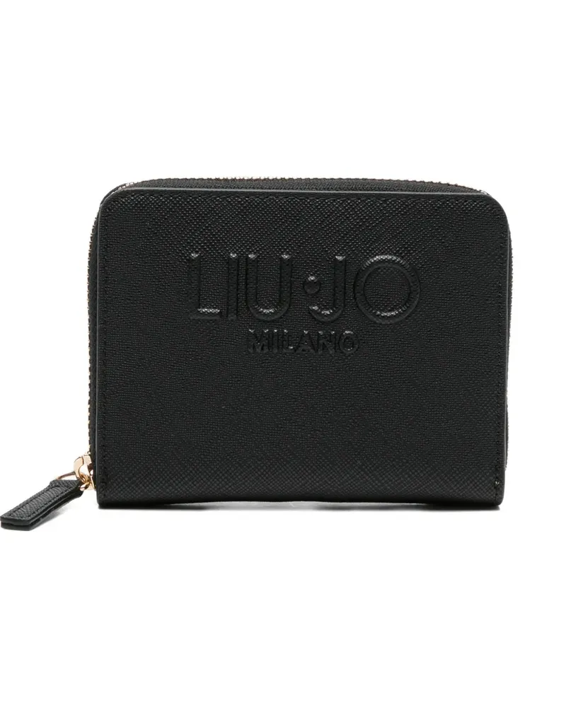 Liu Jo logo zip wallet - Schwarz Schwarz