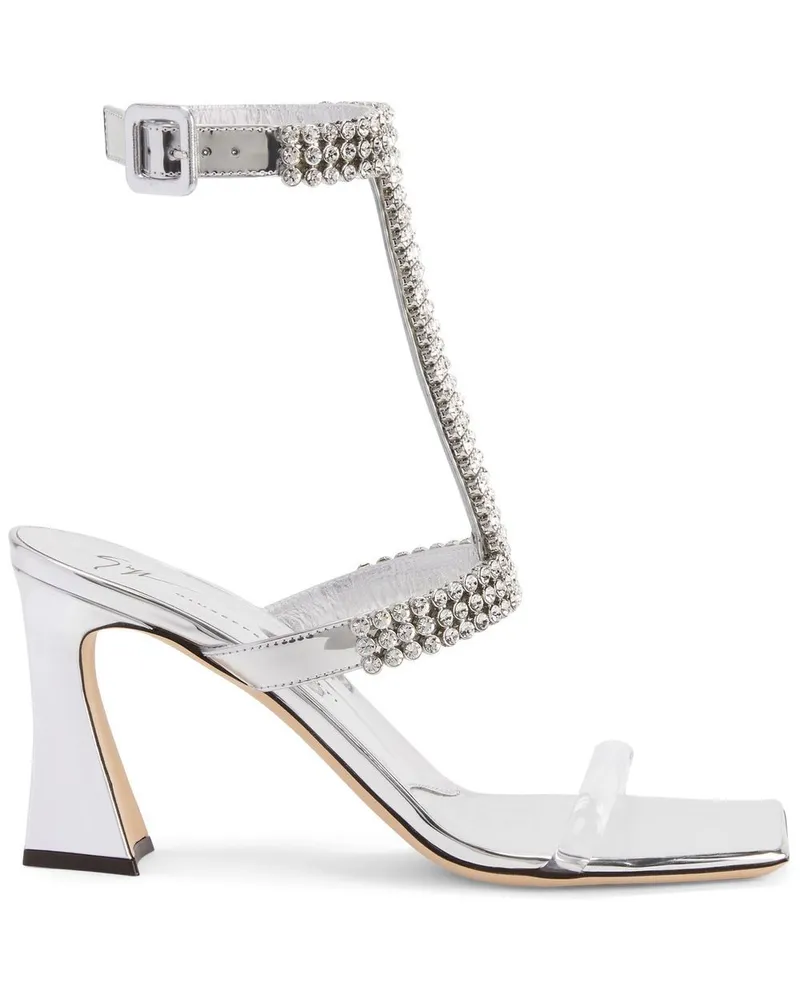 Giuseppe Zanotti Devine Crystal Sandalen 85mm - Silber Silber