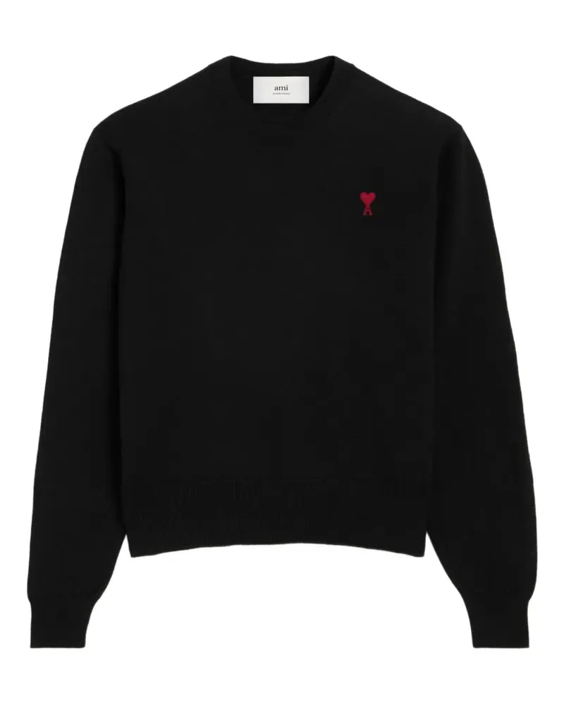 AMI Paris Pullover mit Logo-Stickerei - Schwarz Schwarz