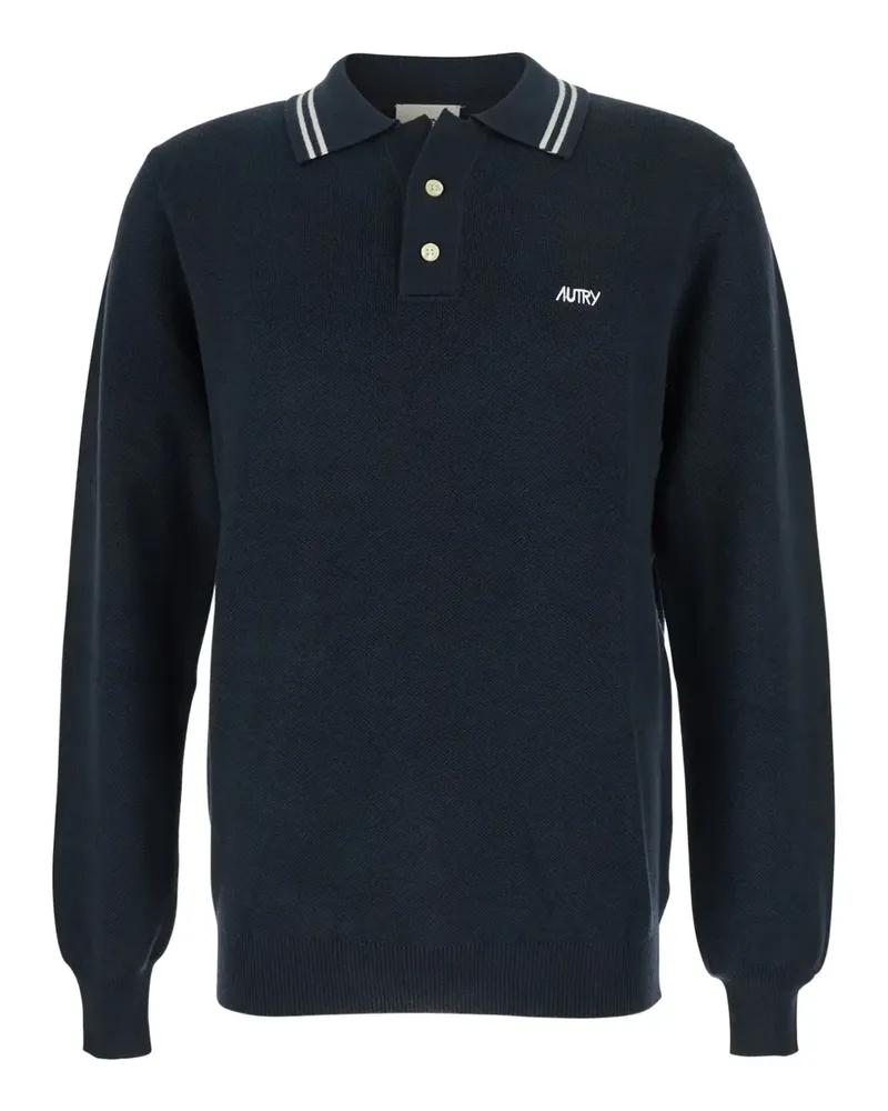 AUTRY Poloshirt mit Logo-Stickerei - Blau Blau