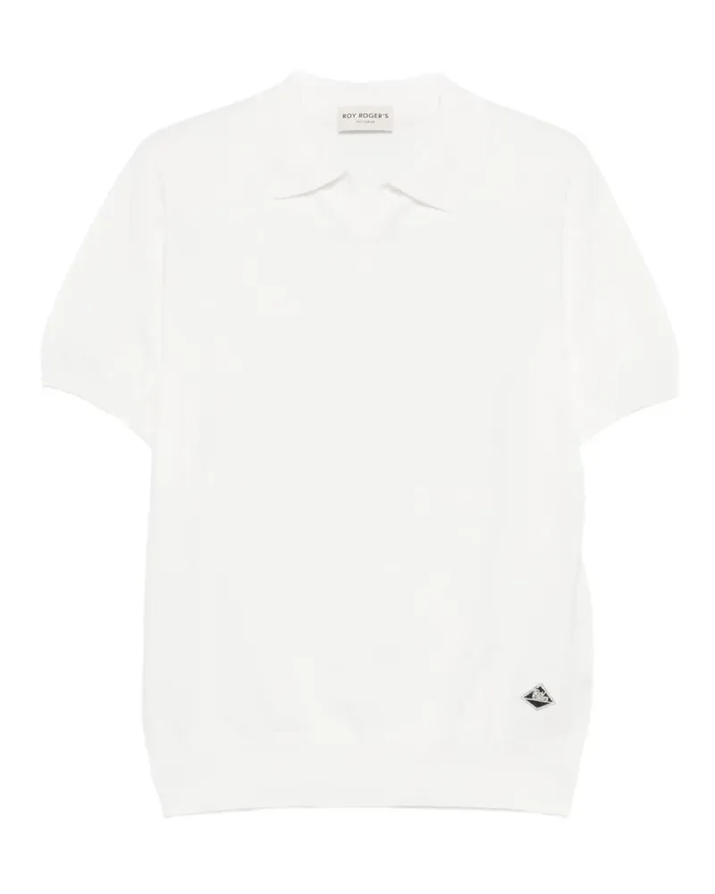 Roy Roger's logo-patch knitted T-shirt - Weiß Weiß