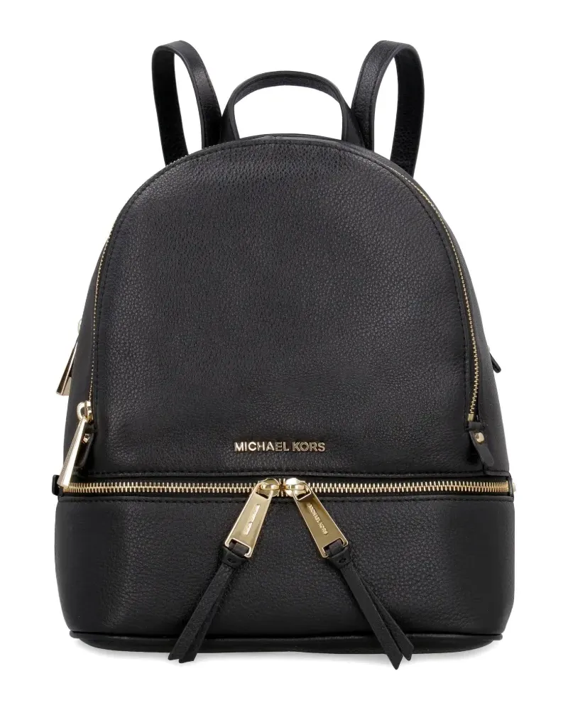 Michael Kors logo-appliqué backpack - Schwarz Schwarz