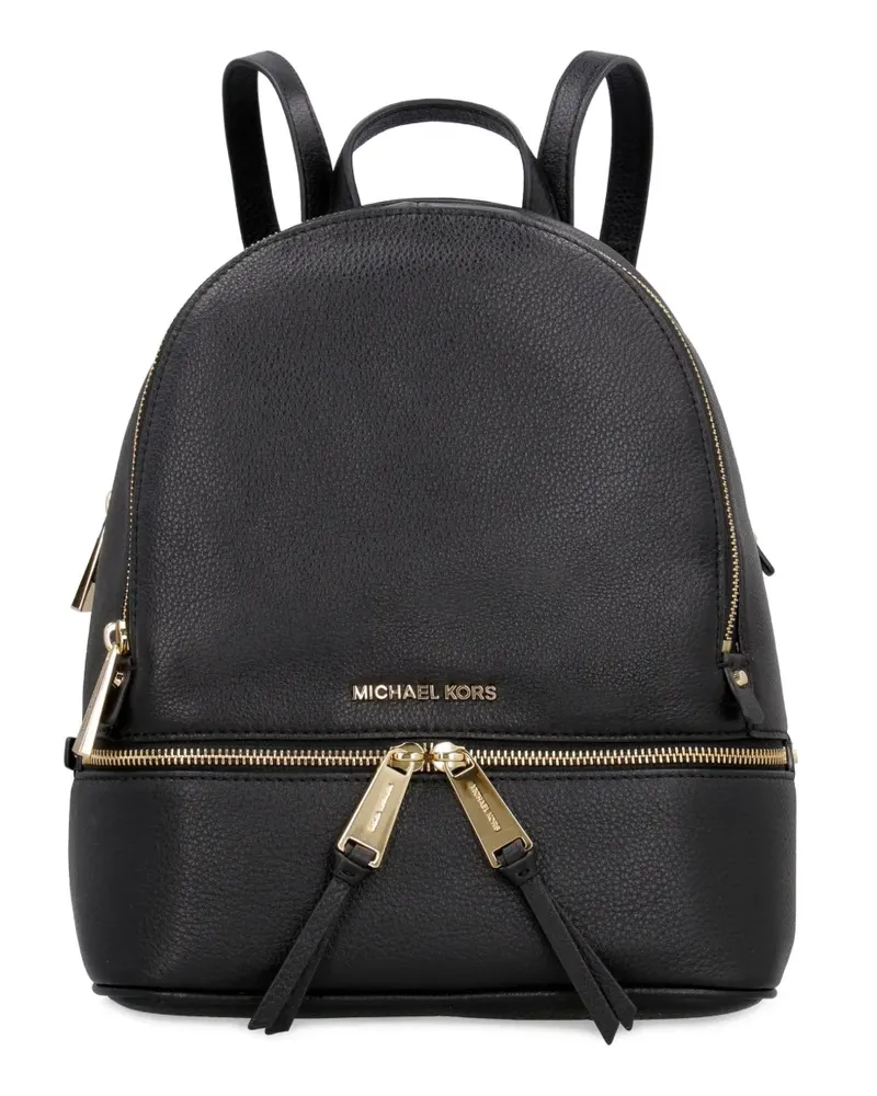 Michael Kors logo-appliqué backpack - Schwarz Schwarz