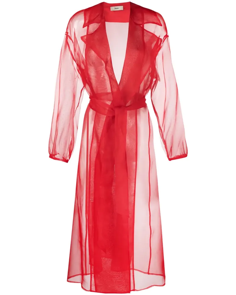 Herno Mantel mit Gürtel - Rot Rot